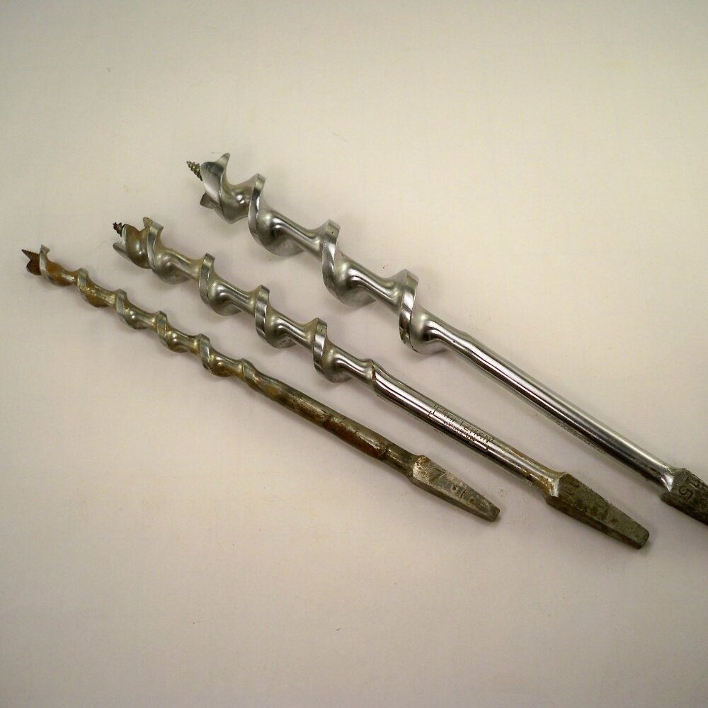 3 Antique Craftzman Drill *Bits